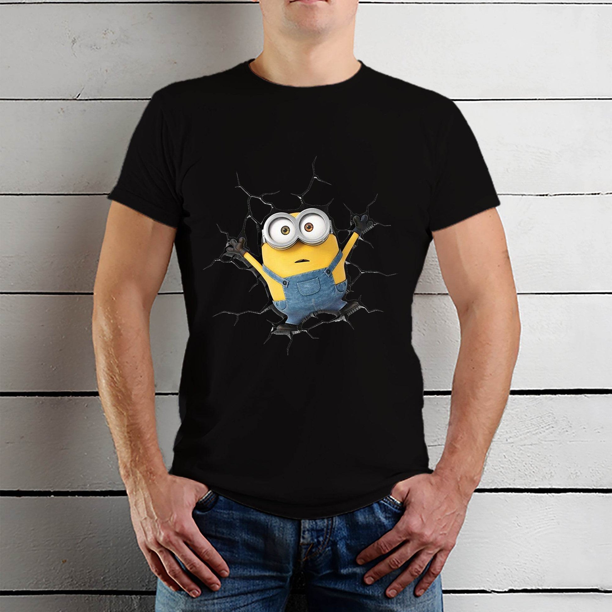 Cartoon Minions - Unisex Round Neck Regular Fit 100% Combed Cotton Half Sleeve T-Shirt - Mojilo Mart