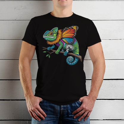 Chameleon Mood Matcher Color Changing Reptile Camouflage - Unisex Round Neck Regular Fit 100% Combed Cotton Half Sleeve T-Shirt - Mojilo Mart