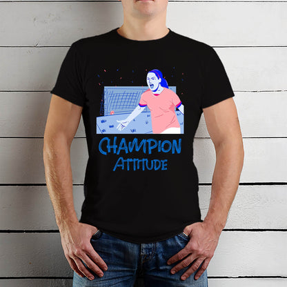 Champion Attitude - Unisex Round Neck Regular Fit 100% Combed Cotton Half Sleeve T-Shirt - Mojilo Mart