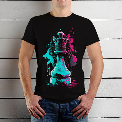 Chess King - Unisex Round Neck Regular Fit 100% Combed Cotton Half Sleeve T-Shirt - Mojilo Mart