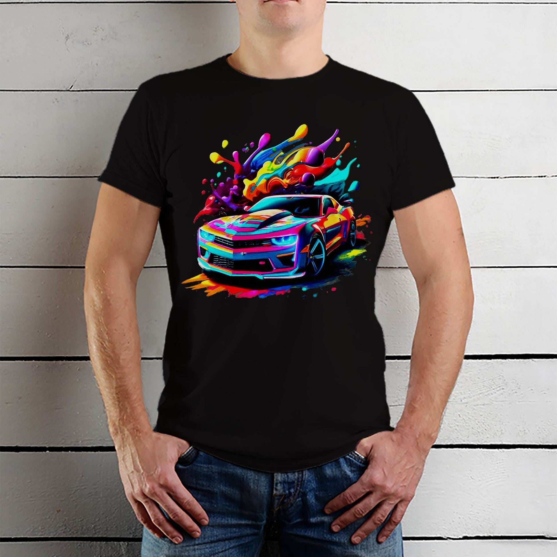 Chevrolet Camaro Performance Vehicle Lineup - Unisex Round Neck Regular Fit 100% Combed Cotton Half Sleeve T-Shirt - Mojilo Mart