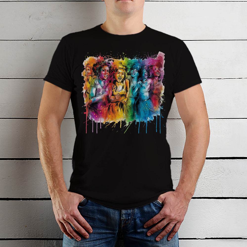 Colorful Beautiful Woman - Unisex Round Neck Regular Fit 100% Combed Cotton Half Sleeve T-Shirt - Mojilo Mart