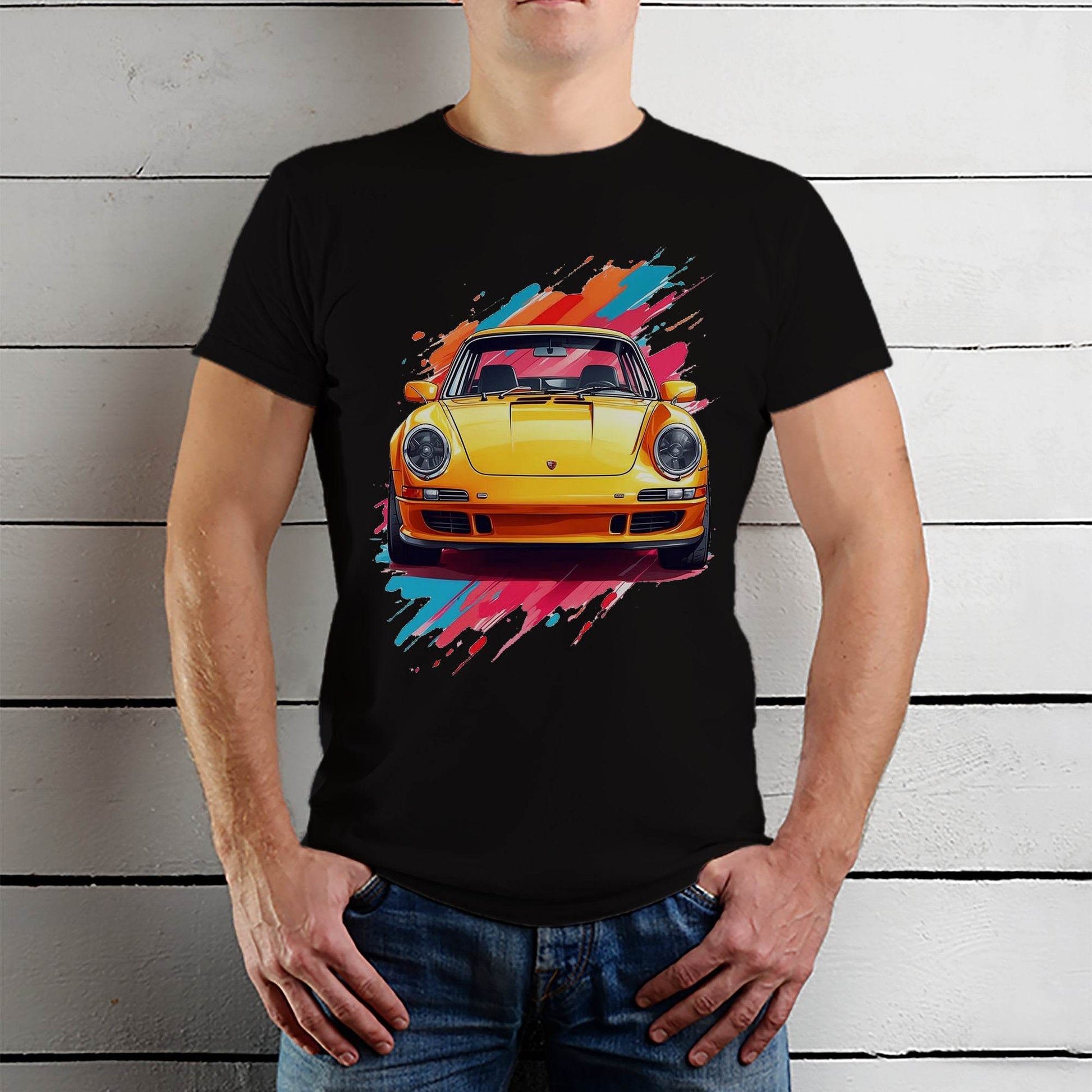 Colorful Car - Unisex Round Neck Regular Fit 100% Combed Cotton Half Sleeve T-Shirt - Mojilo Mart