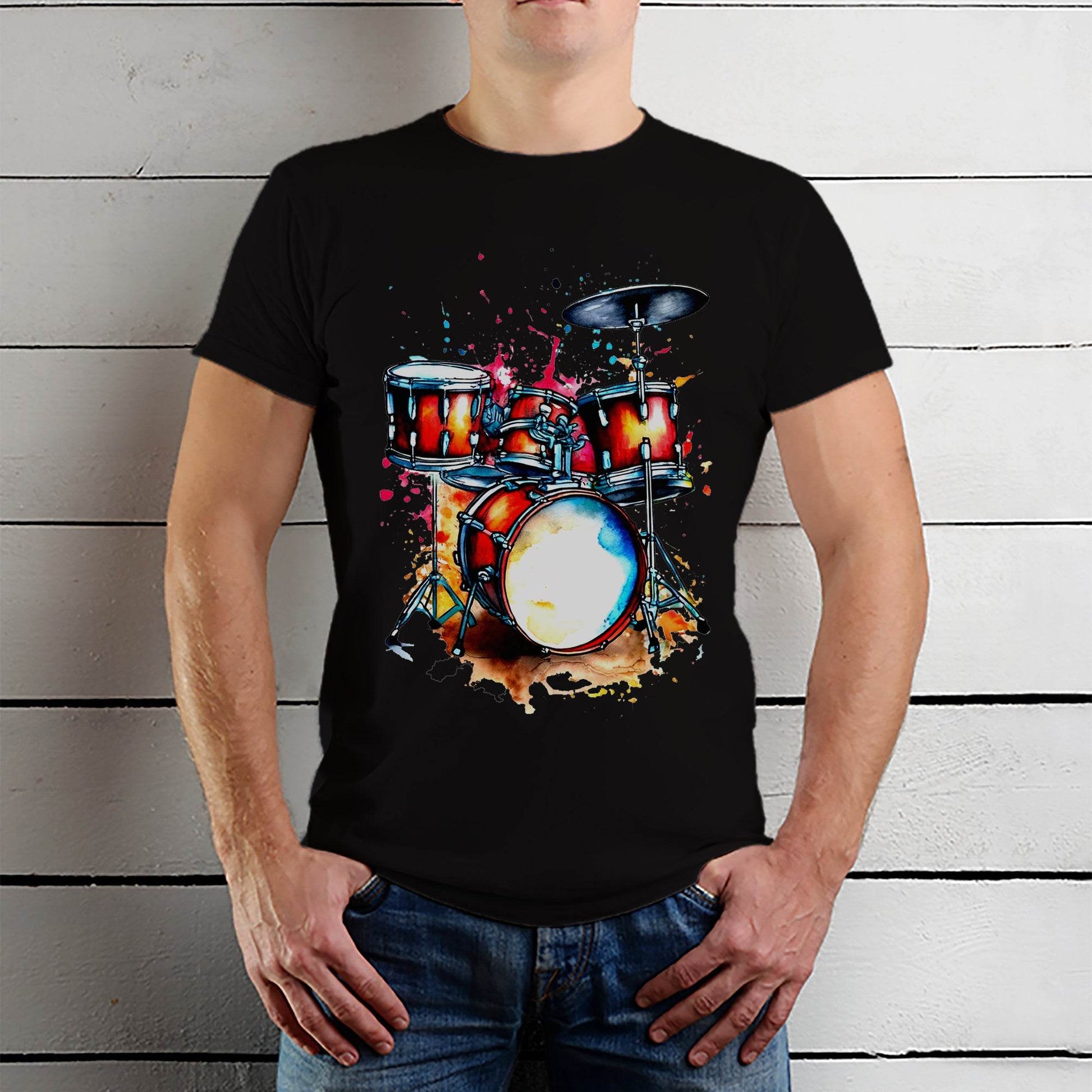 Cool Percussion Instrument for Beat and Drums - Unisex Round Neck Regular Fit 100% Combed Cotton Half Sleeve T-Shirt - Mojilo Mart