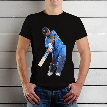 Cricket Ms Dhoni - Unisex Round Neck Regular Fit 100% Combed Cotton Half Sleeve T-Shirt - Mojilo Mart