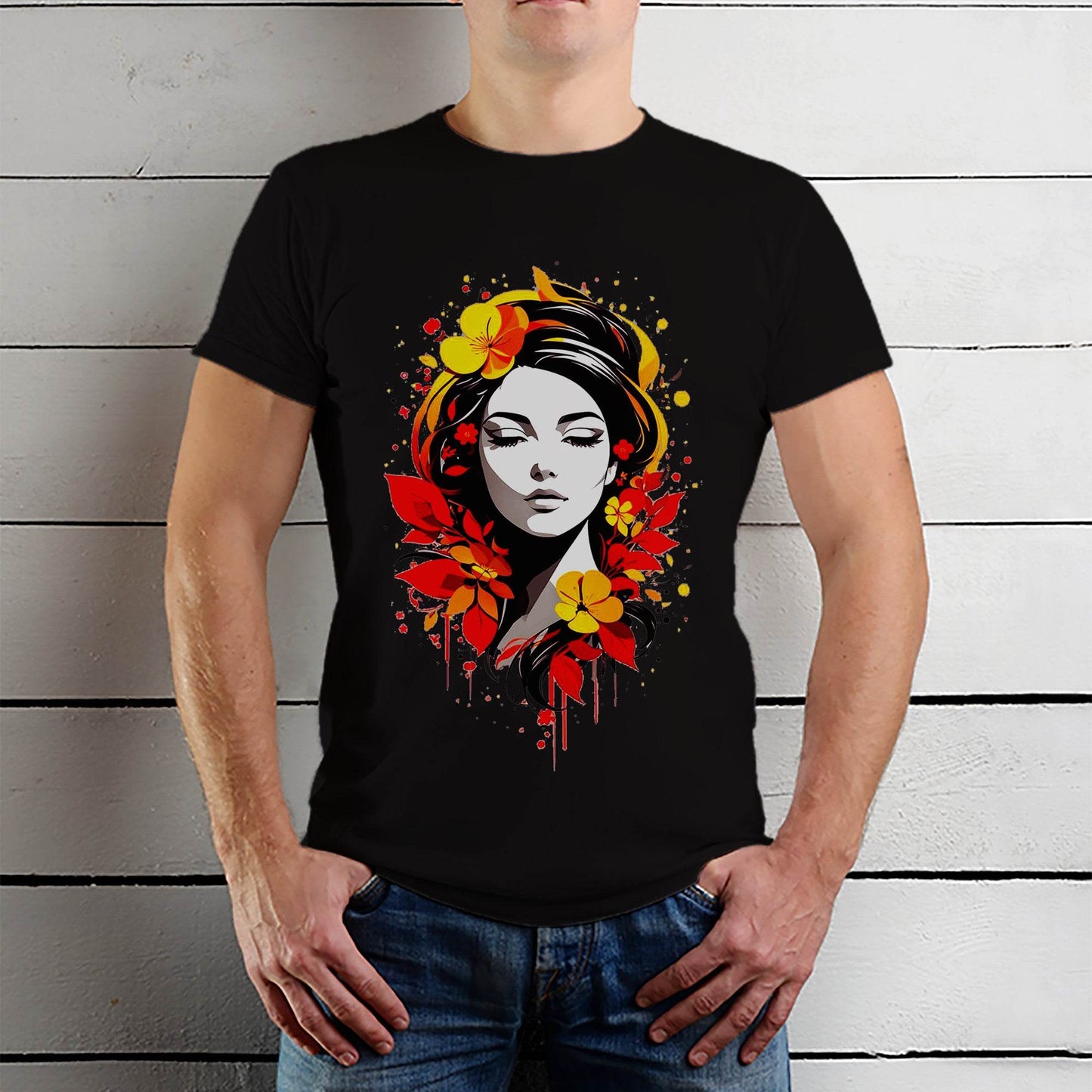 Cute Colorful Woman Various - Unisex Round Neck Regular Fit 100% Combed Cotton Half Sleeve T-Shirt - Mojilo Mart
