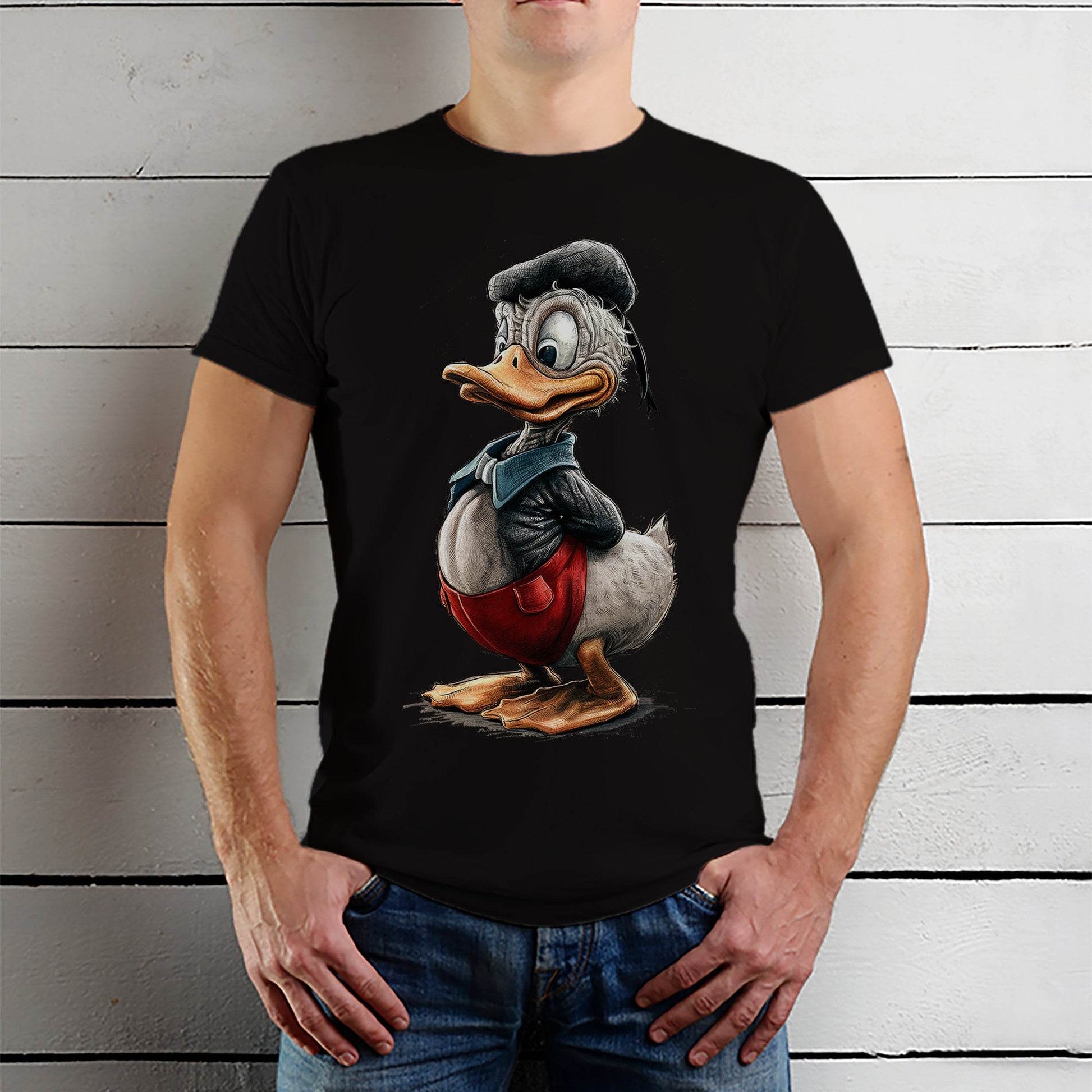 Disney Characters Donald Duck - Unisex Round Neck Regular Fit 100% Combed Cotton Half Sleeve T-Shirt - Mojilo Mart