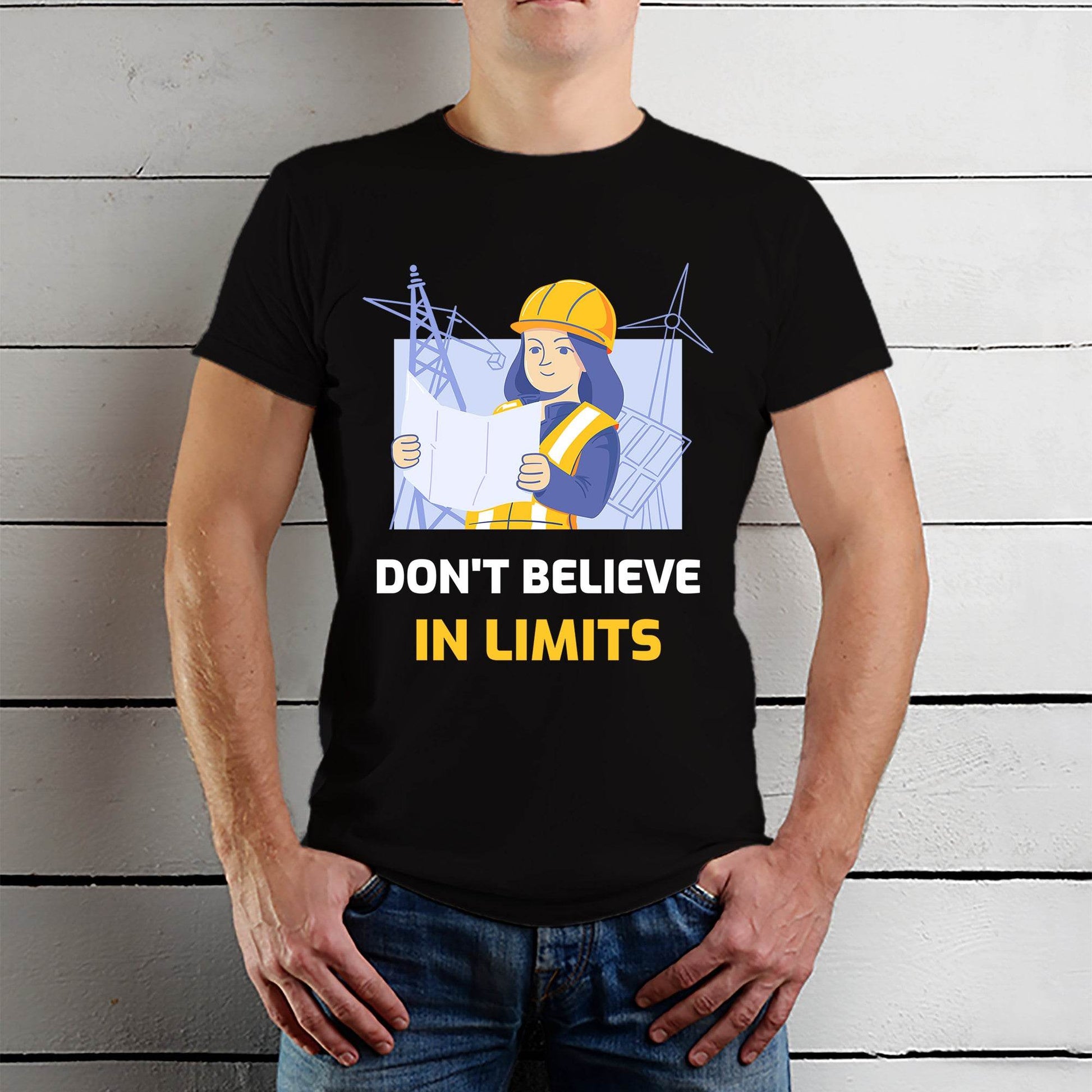Don_t Believe in Limits - Unisex Round Neck Regular Fit 100% Combed Cotton Half Sleeve T-Shirt - Mojilo Mart