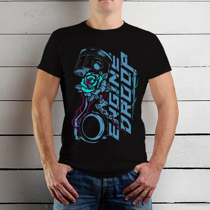 ENGINE DROOP - Unisex Round Neck Regular Fit 100% Combed Cotton Half Sleeve T-Shirt - Mojilo Mart