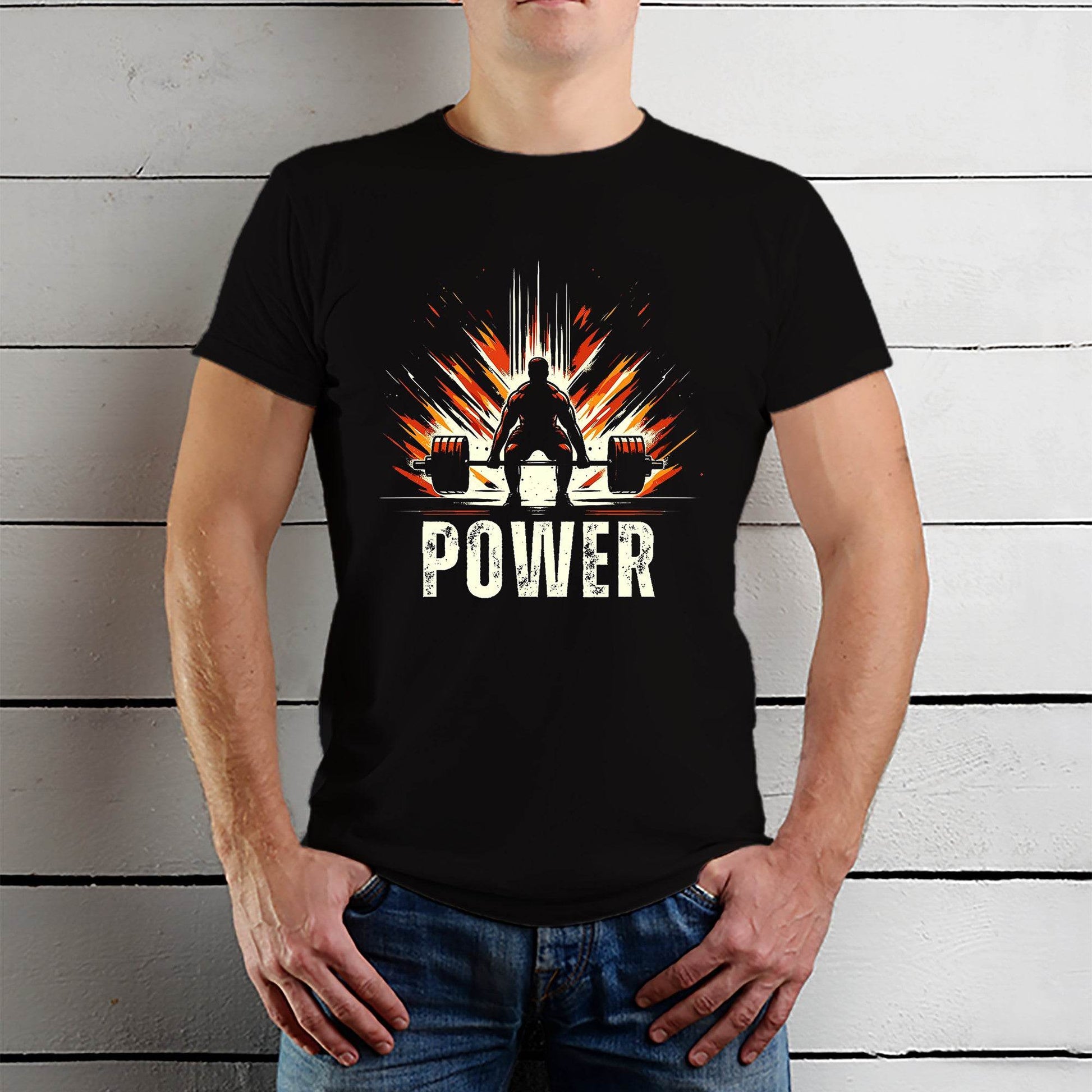 Fitness workout Power - Unisex Round Neck Regular Fit 100% Combed Cotton Half Sleeve T-Shirt - Mojilo Mart