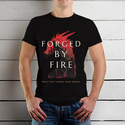 Forged by Fire Oversized - Unisex Round Neck Regular Fit 100% Combed Cotton Half Sleeve T-Shirt - Mojilo Mart