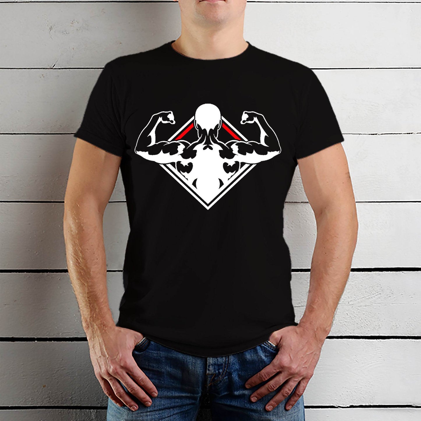 GYM, WORKOUT & FITNESS - Unisex Round Neck Regular Fit 100% Combed Cotton Half Sleeve T-Shirt - Mojilo Mart