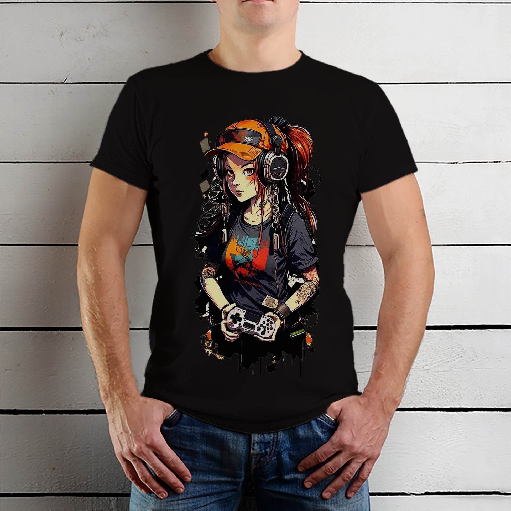 Gaming Girl - Unisex Round Neck Regular Fit 100% Combed Cotton Half Sleeve T-Shirt - Mojilo Mart
