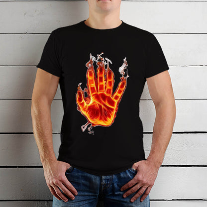 Ghost Rider Fire Hand Theme - Unisex Round Neck Regular Fit 100% Combed Cotton Half Sleeve T-Shirt - Mojilo Mart