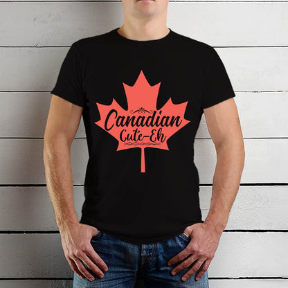 Graphic Canada Canadian Cute-Eh - Unisex Round Neck Regular Fit 100% Combed Cotton Half Sleeve T-Shirt - Mojilo Mart