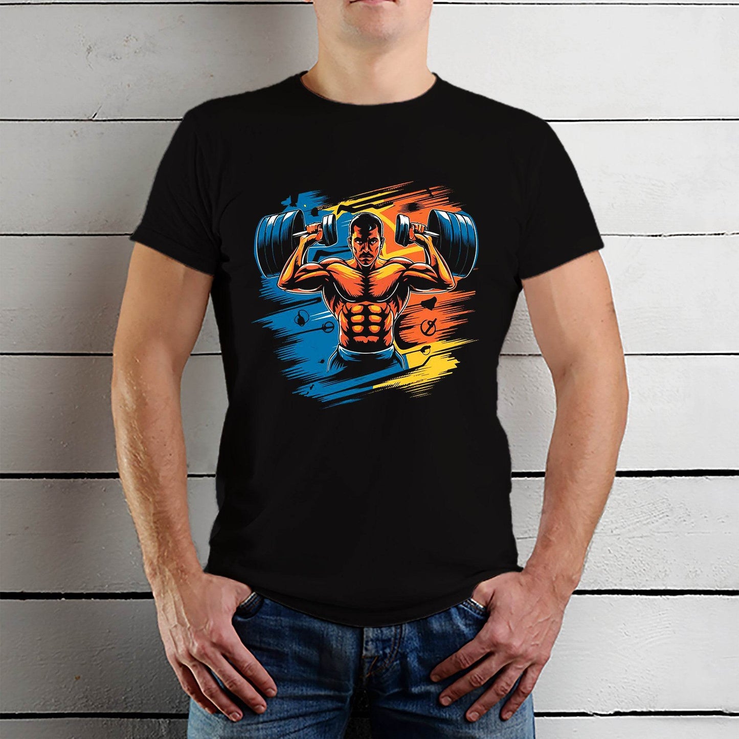 Gym Training and Workout - Unisex Round Neck Regular Fit 100% Combed Cotton Half Sleeve T-Shirt - Mojilo Mart