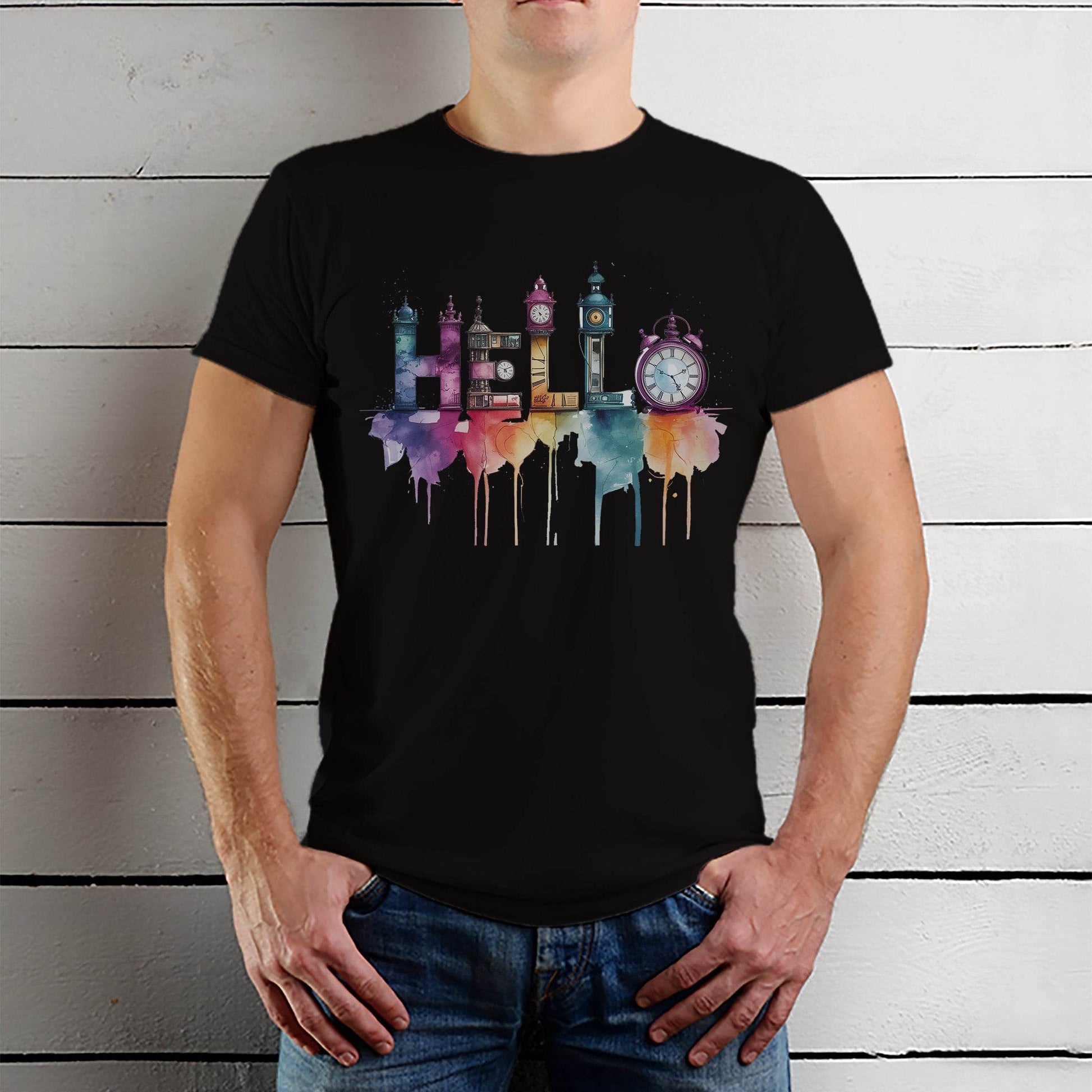 Hello Colorful - Unisex Round Neck Regular Fit 100% Combed Cotton Half Sleeve T-Shirt - Mojilo Mart