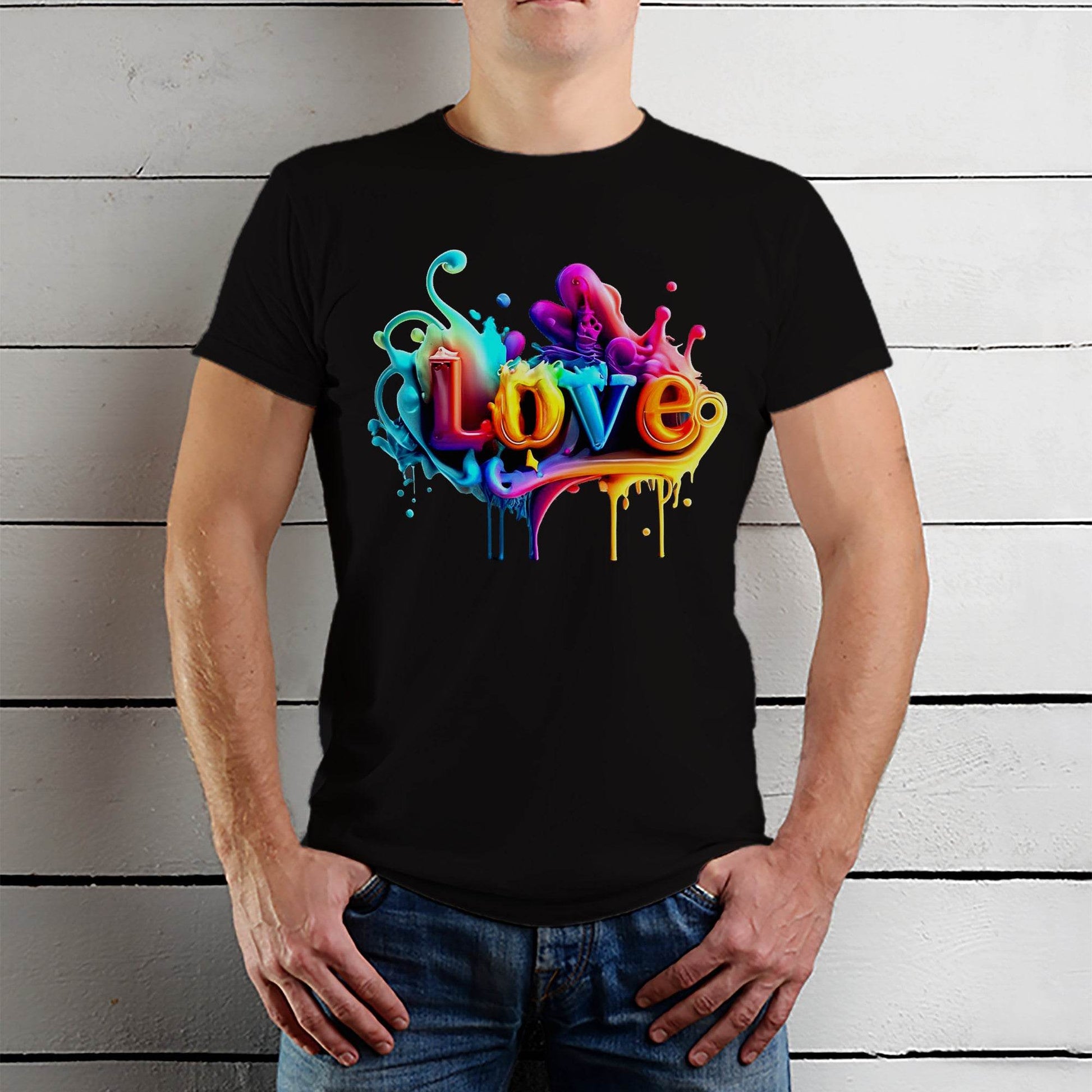 Hippie Flower Peace Soul Love Happy - Unisex Round Neck Regular Fit 100% Combed Cotton Half Sleeve T-Shirt - Mojilo Mart