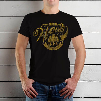 INTO THE WOods EST 2012 - Unisex Round Neck Regular Fit 100% Combed Cotton Half Sleeve T-Shirt - Mojilo Mart