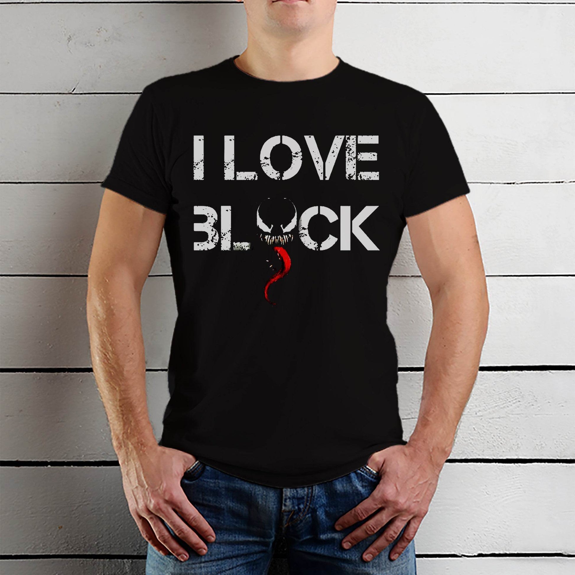 I LOVE BLACK - Unisex Round Neck Regular Fit 100% Combed Cotton Half Sleeve T-Shirt - Mojilo Mart