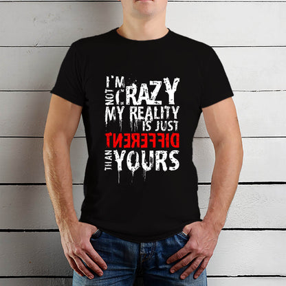 I M Not Crazyyyy - Unisex Round Neck Regular Fit 100% Combed Cotton Half Sleeve T-Shirt - Mojilo Mart