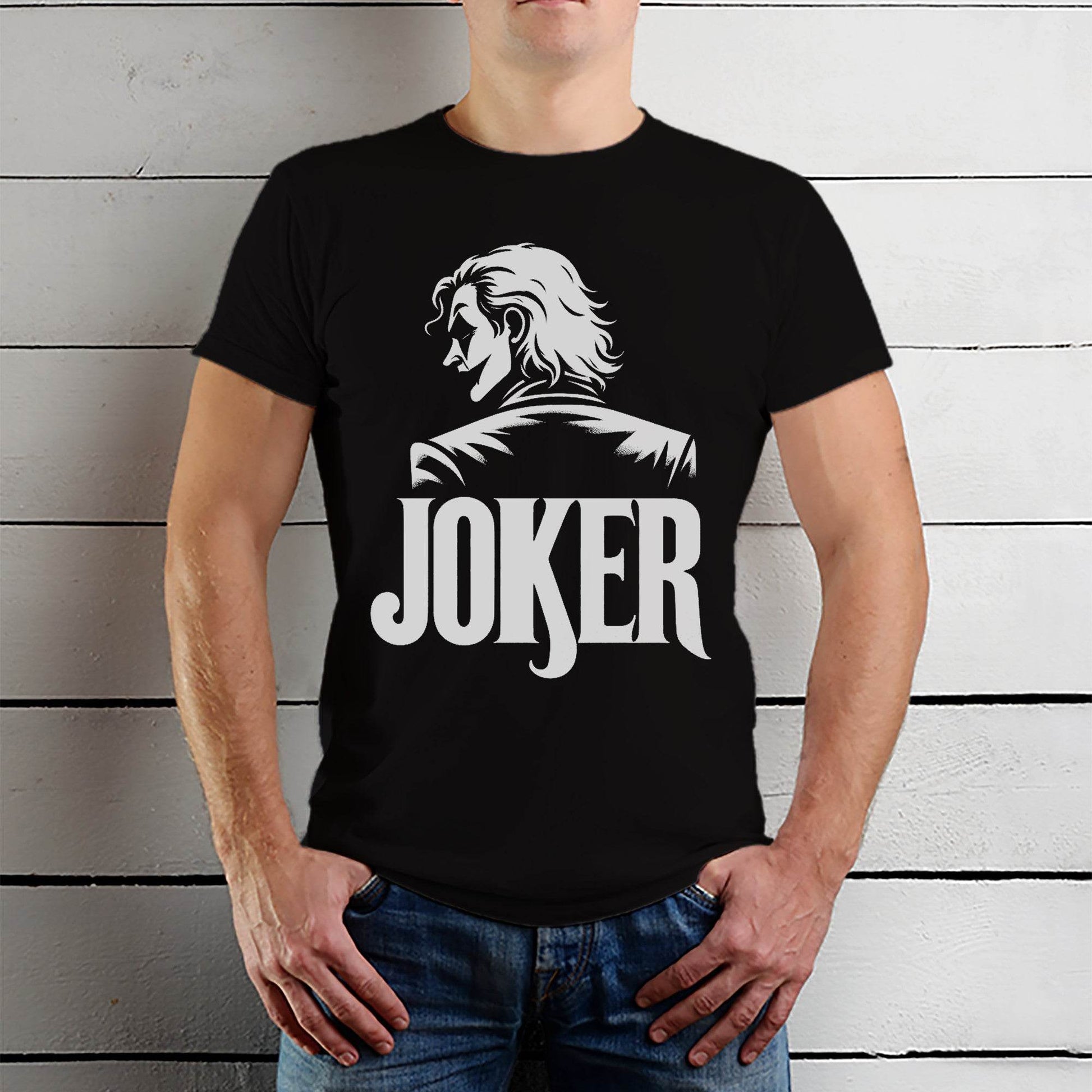 JOKER - Unisex Round Neck Regular Fit 100% Combed Cotton Half Sleeve T-Shirt - Mojilo Mart