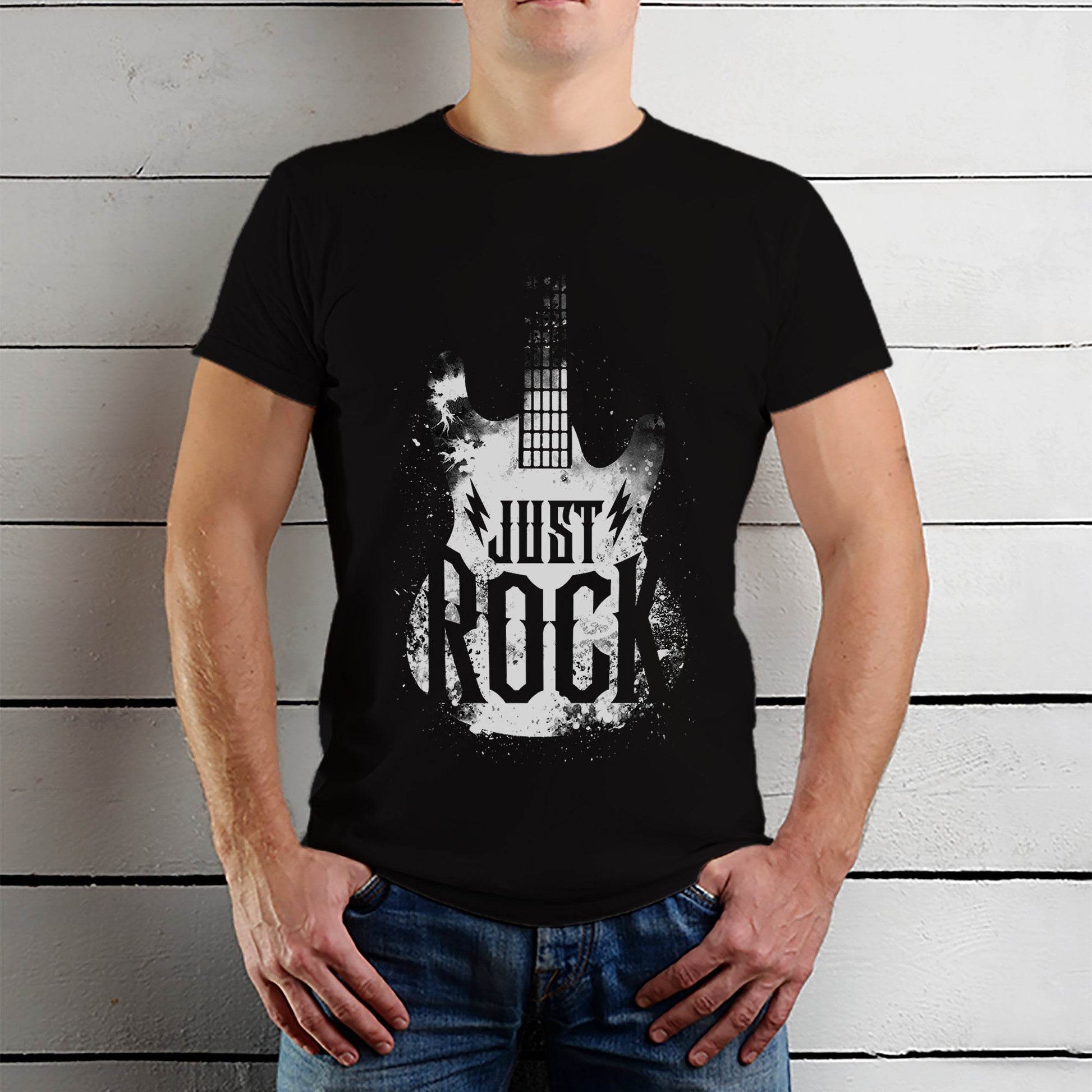 JUST ROCK - Unisex Round Neck Regular Fit 100% Combed Cotton Half Sleeve T-Shirt - Mojilo Mart