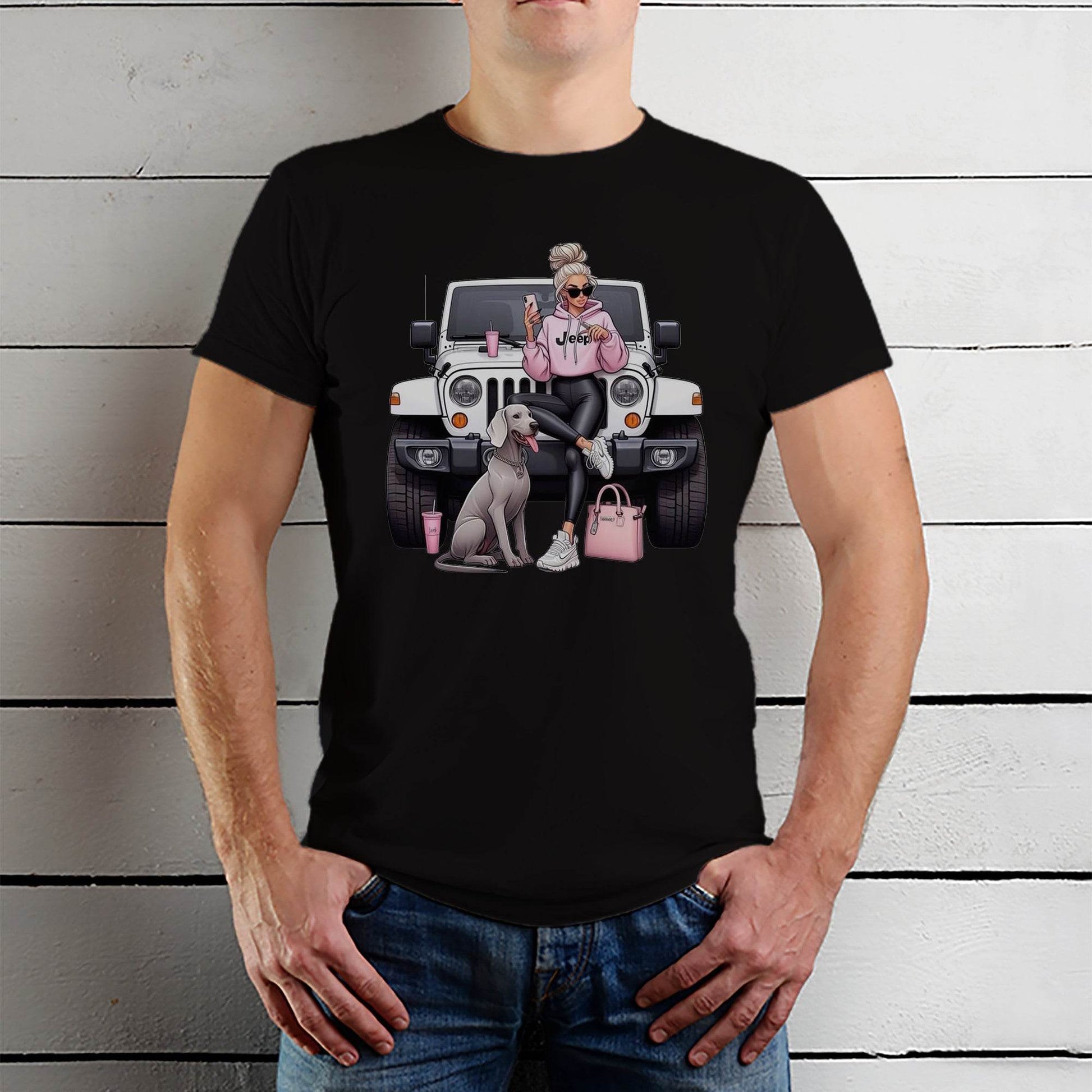 Jeep Women Swag - Unisex Round Neck Regular Fit 100% Combed Cotton Half Sleeve T-Shirt - Mojilo Mart