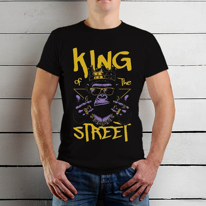 KING of The STREET - Unisex Round Neck Regular Fit 100% Combed Cotton Half Sleeve T-Shirt - Mojilo Mart
