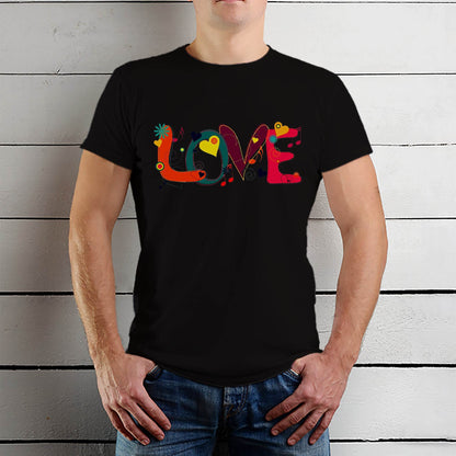LOVE RED - Unisex Round Neck Regular Fit 100% Combed Cotton Half Sleeve T-Shirt - Mojilo Mart