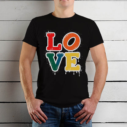 LOVE Color - Unisex Round Neck Regular Fit 100% Combed Cotton Half Sleeve T-Shirt - Mojilo Mart