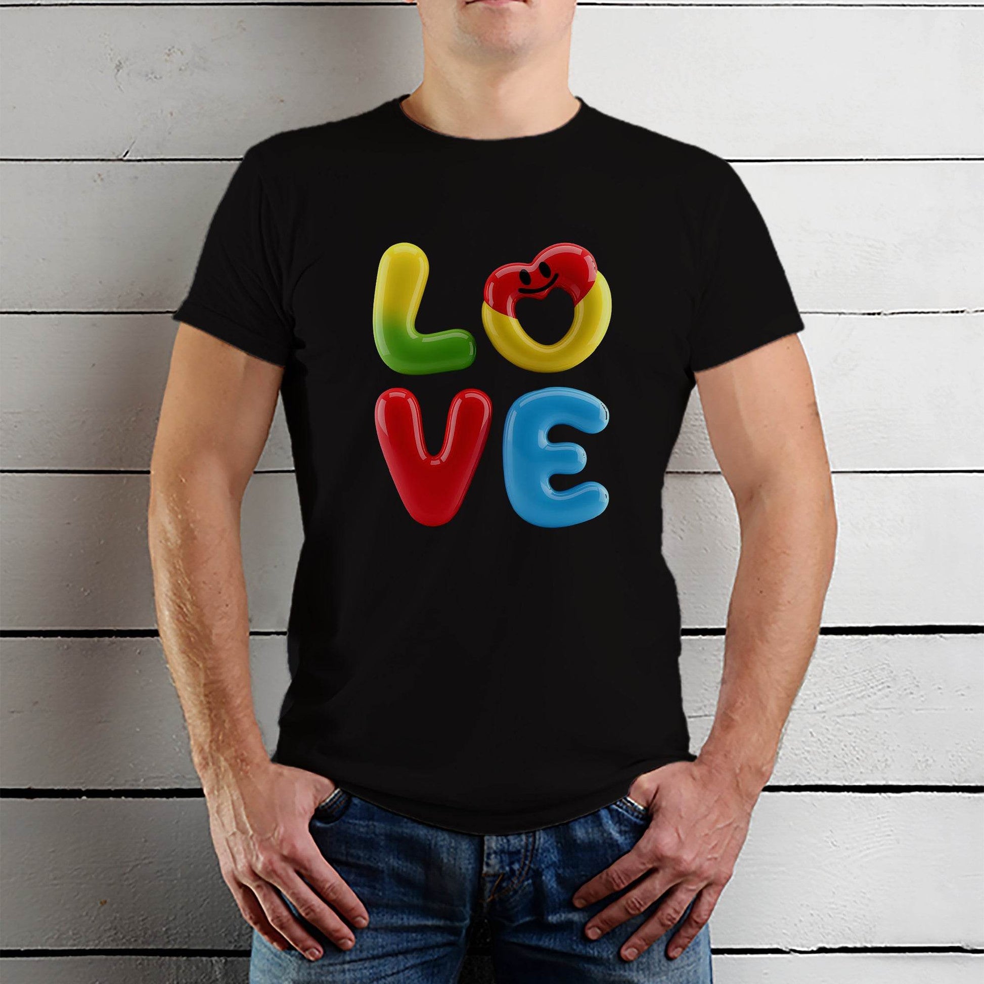 LOVE ART - Unisex Round Neck Regular Fit 100% Combed Cotton Half Sleeve T-Shirt - Mojilo Mart
