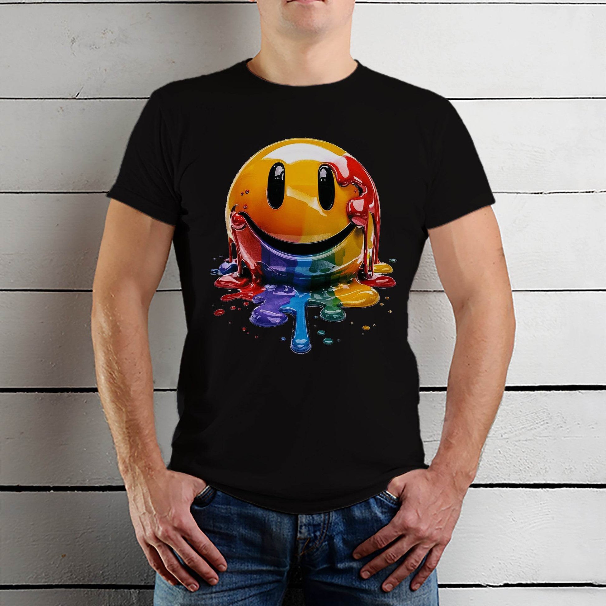 Lips and emoji - Unisex Round Neck Regular Fit 100% Combed Cotton Half Sleeve T-Shirt - Mojilo Mart