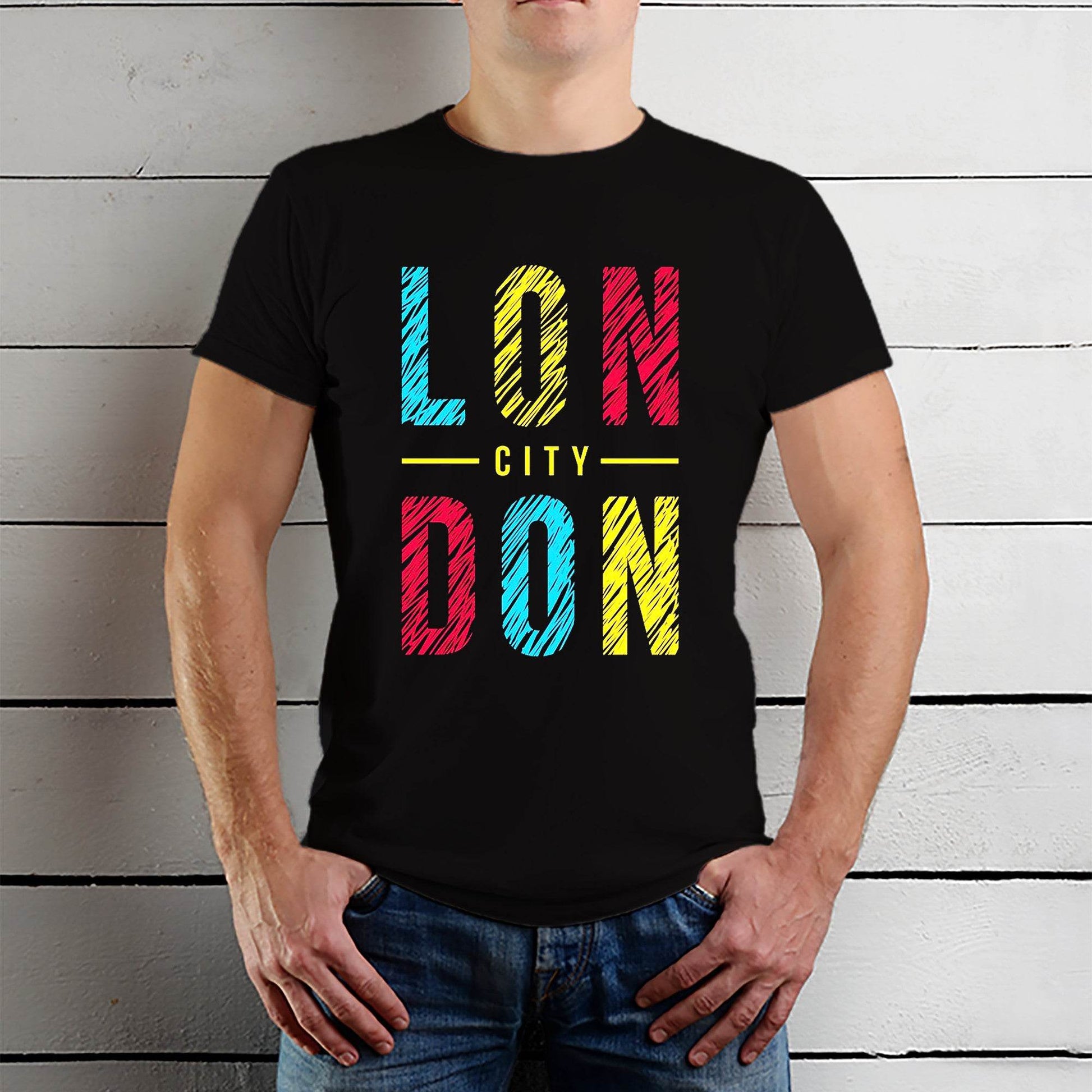 Lon City Don - Unisex Round Neck Regular Fit 100% Combed Cotton Half Sleeve T-Shirt - Mojilo Mart
