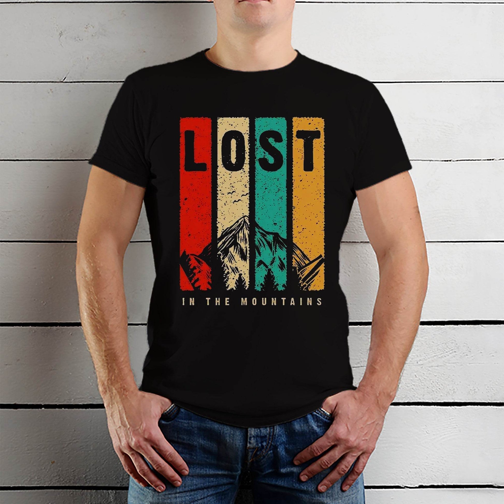 Lost In The Mountains - Unisex Round Neck Regular Fit 100% Combed Cotton Half Sleeve T-Shirt - Mojilo Mart