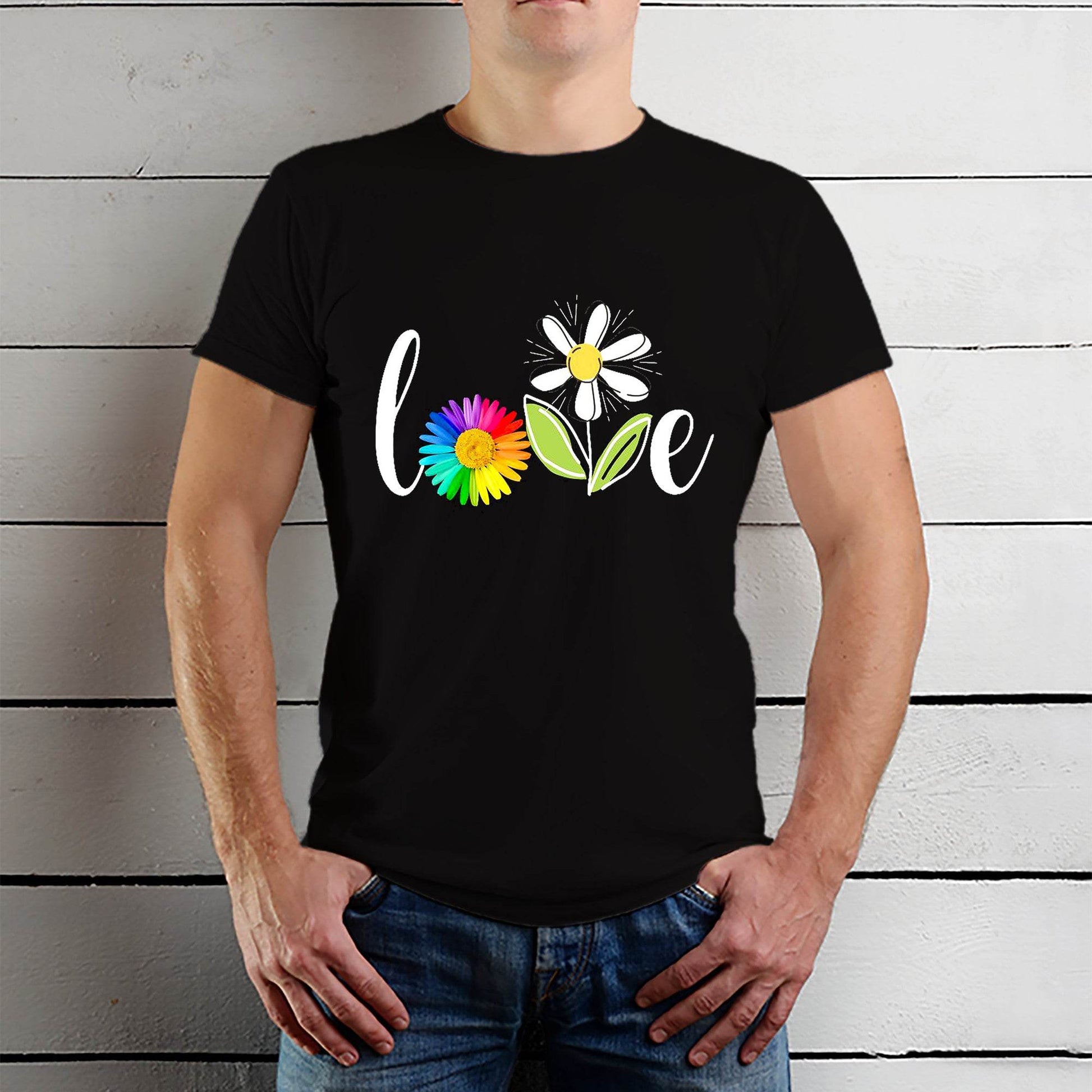 Love Grammy Life Flower Art Beautiful Flower Grand - Unisex Round Neck Regular Fit 100% Combed Cotton Half Sleeve T-Shirt - Mojilo Mart