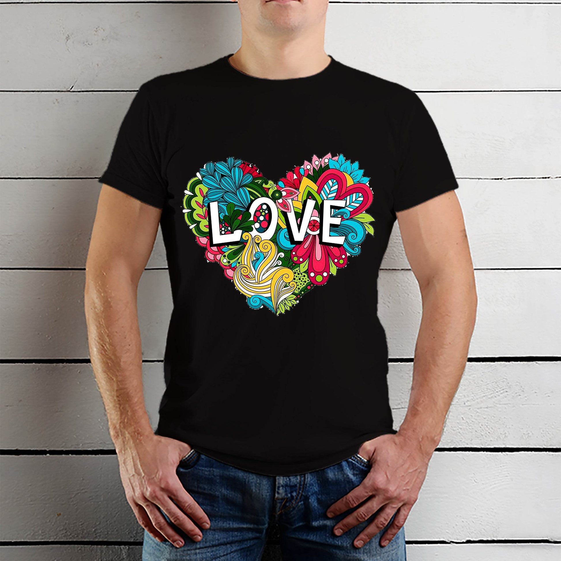 Love Matching Couple - Unisex Round Neck Regular Fit 100% Combed Cotton Half Sleeve T-Shirt - Mojilo Mart