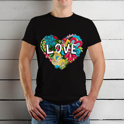 Love Matching Couple - Unisex Round Neck Regular Fit 100% Combed Cotton Half Sleeve T-Shirt - Mojilo Mart