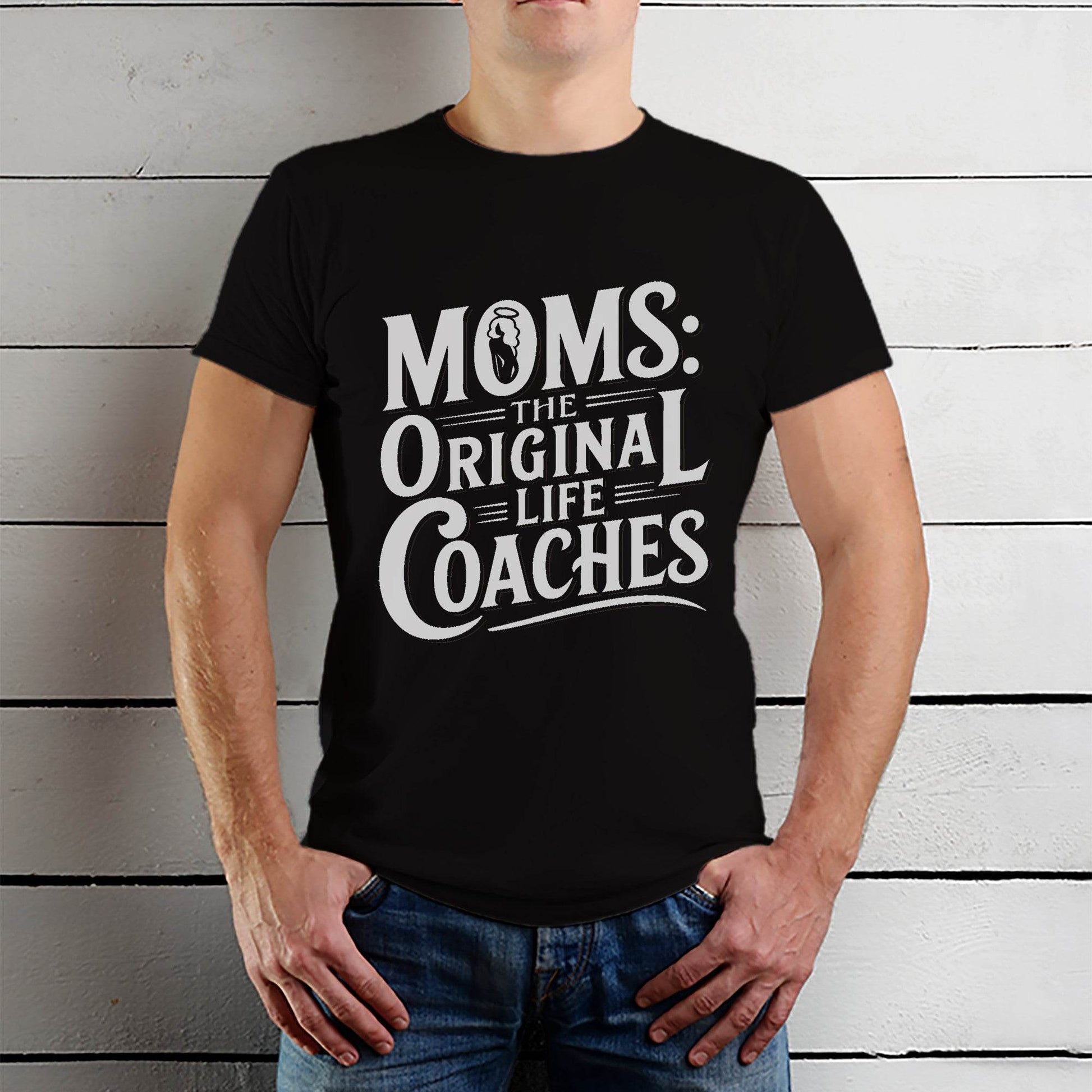 MOMS THE ORIGINAL COACHES - Unisex Round Neck Regular Fit 100% Combed Cotton Half Sleeve T-Shirt - Mojilo Mart