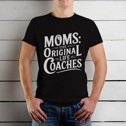 MOMS THE ORIGINAL COACHES - Unisex Round Neck Regular Fit 100% Combed Cotton Half Sleeve T-Shirt - Mojilo Mart