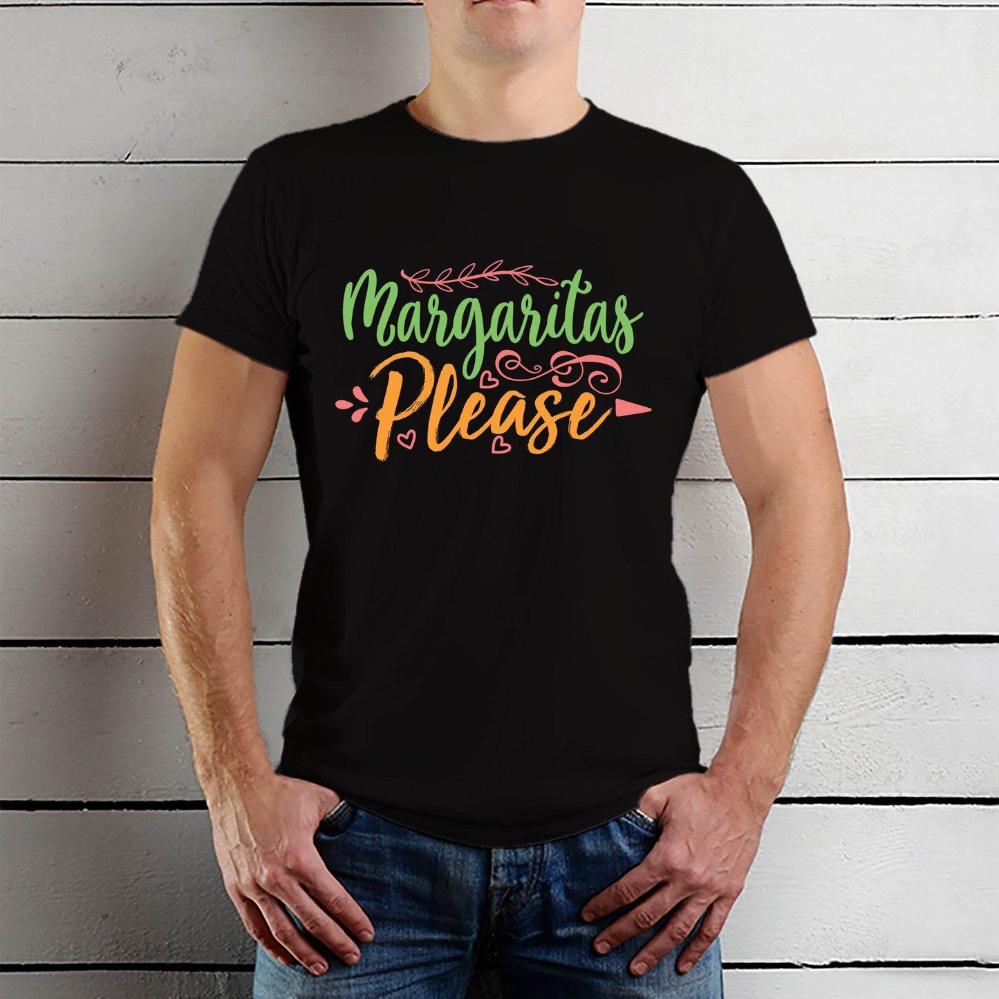 Margaritas Please - Unisex Round Neck Regular Fit 100% Combed Cotton Half Sleeve T-Shirt - Mojilo Mart