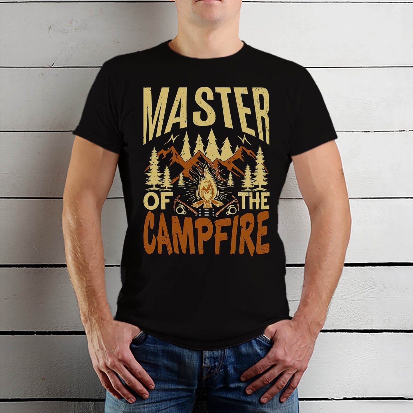 Master Of The Campfire - Unisex Round Neck Regular Fit 100% Combed Cotton Half Sleeve T-Shirt - Mojilo Mart