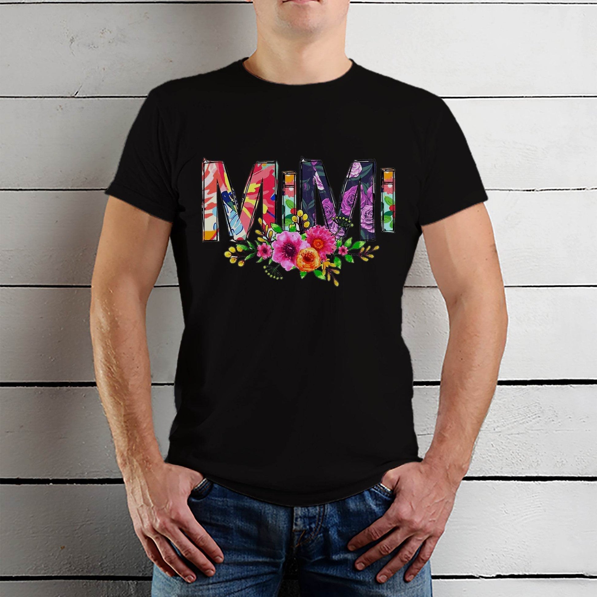 Mimi Floral - Unisex Round Neck Regular Fit 100% Combed Cotton Half Sleeve T-Shirt - Mojilo Mart