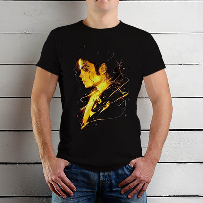 Music Michael Jackson Singers United States Jackson Singer Entertainer Celebrity - Unisex Round Neck Regular Fit 100% Combed Cotton Half Sleeve T-Shirt - Mojilo Mart