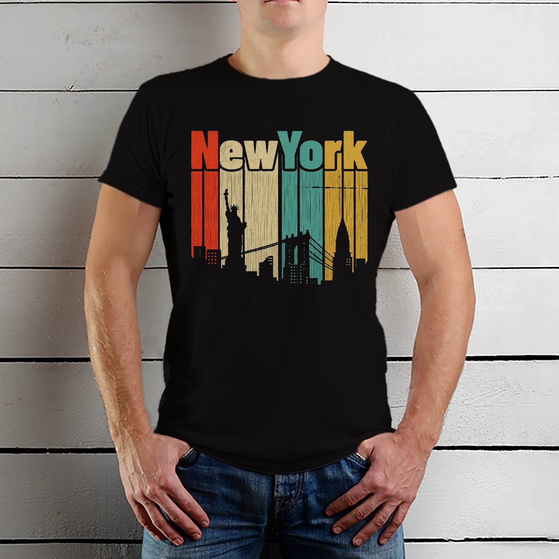 New York - Unisex Round Neck Regular Fit 100% Combed Cotton Half Sleeve T-Shirt - Mojilo Mart