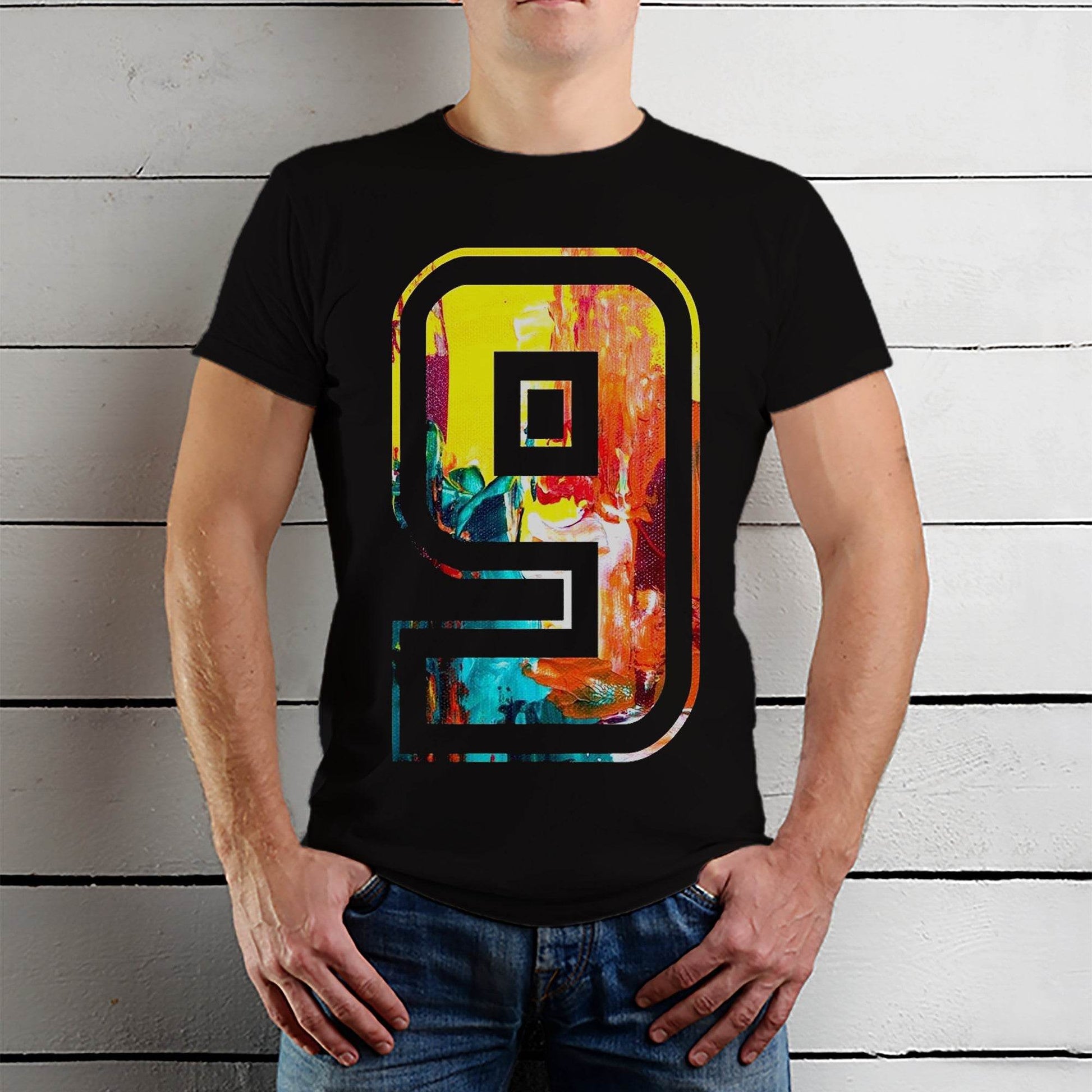 Number 9 - Unisex Round Neck Regular Fit 100% Combed Cotton Half Sleeve T-Shirt - Mojilo Mart