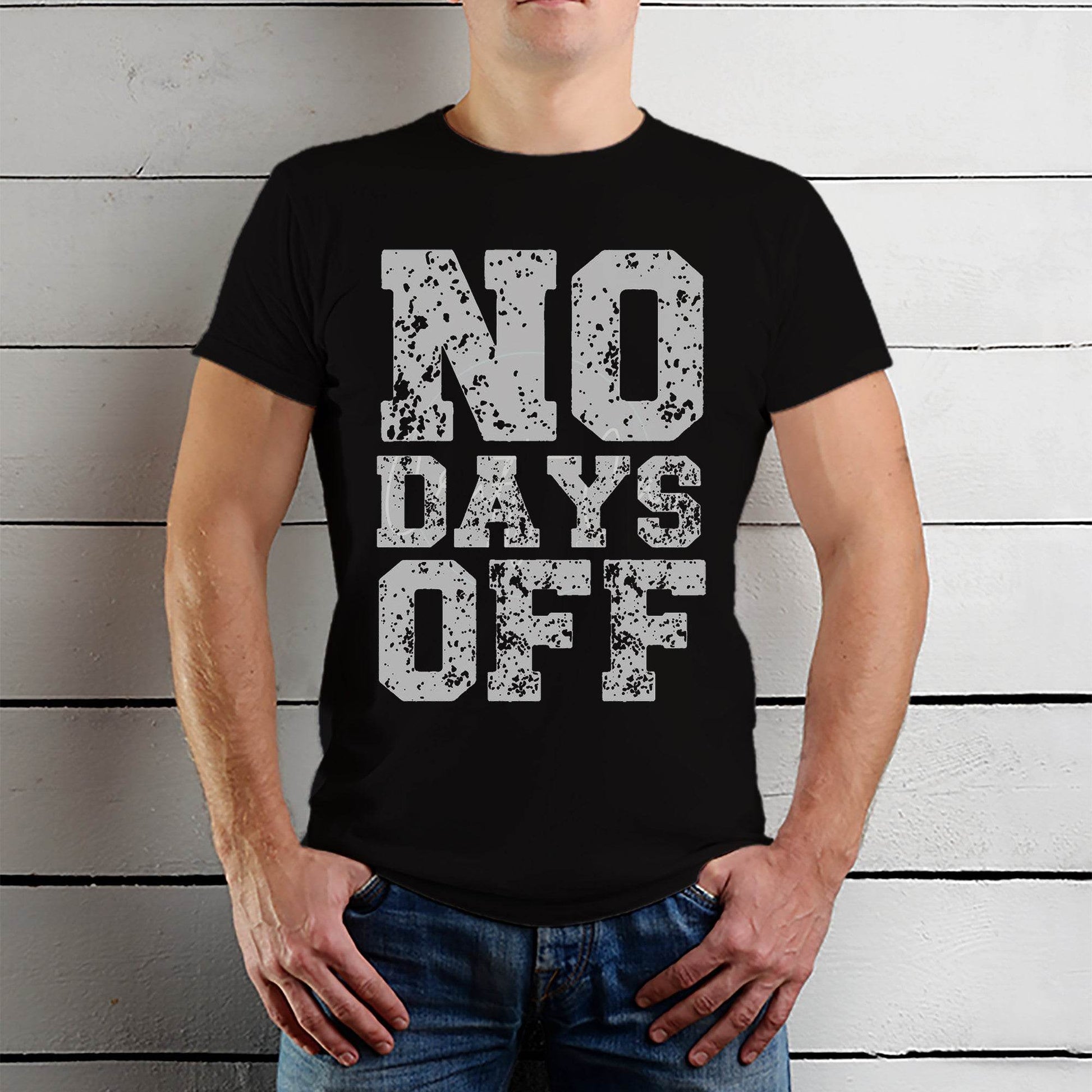 ON DAYS OFF - Unisex Round Neck Regular Fit 100% Combed Cotton Half Sleeve T-Shirt - Mojilo Mart