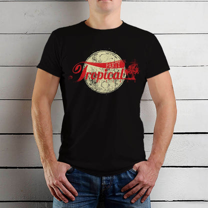 PARTY TROPICAL - Unisex Round Neck Regular Fit 100% Combed Cotton Half Sleeve T-Shirt - Mojilo Mart