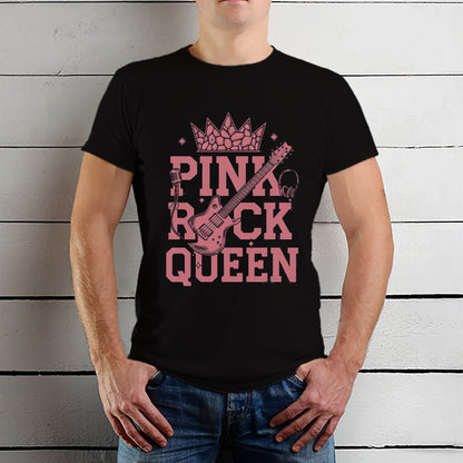 PINK ROCK QUEEN - Unisex Round Neck Regular Fit 100% Combed Cotton Half Sleeve T-Shirt - Mojilo Mart