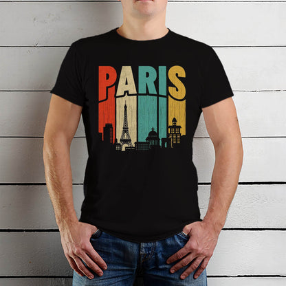 Paris Eiffel Tower - Unisex Round Neck Regular Fit 100% Combed Cotton Half Sleeve T-Shirt - Mojilo Mart